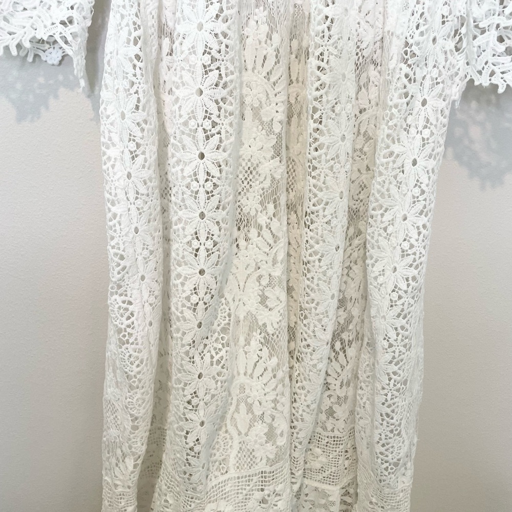Antica Sartoria Positano lace V neck Italian countryside dress - Italy import - Picture 12 of 16